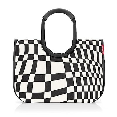 reisenthel Loopshopper L frame op-art - Sac solide avec compartiments pratiques en bouteilles PET recyclées - Design charmant et résistant à l'eau, Frame Op-art, L, Loopshopper L