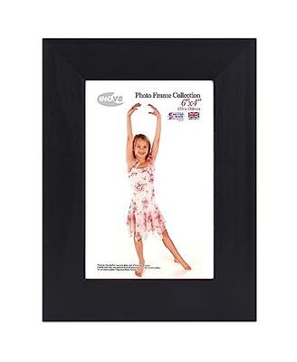 Inov8 British Made Real Wood Picture/Photo Frame 6x4" Inch(15x10cm) - Kayla 30mm Black