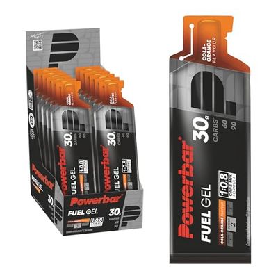 Logitech Powerbar - Black Line - Fuel 30 Gel - Cola - Naranja - 12 x 50 ml