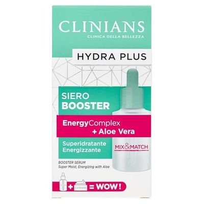 CLINIANS | Hydra Plus Booster Serum, Dermatológicamente testado, Made in Italy, 30 ml
