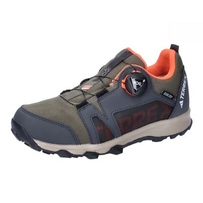 adidas Terrex Agravic Boa Rain.RDY Trail Running Shoes, Scarpe Alte Non da Calcio Unisex-Adulto, Olive Strata/Orange/Wonder Beige, 37 1/3 EU