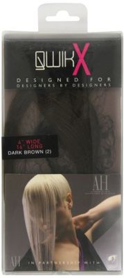 American Dream - AH/A1/QX/16/2 - Qwik X - 100 % Cheveux Naturel - Indien Remi Extensions - Couleur 2 - Brun Foncé - 41 cm