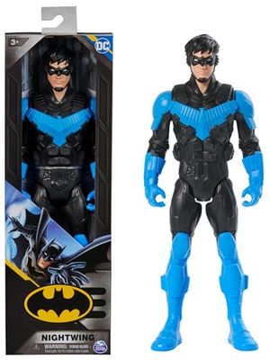 Batman DC Comics - Figura DE ACCIÓN Nightwing 30 CM - Muñeco Articulado Nightwing - 6067624 - Superheroes Juguetes - Juguetes Niños 3 Años + - Regalo Niño 3 años +