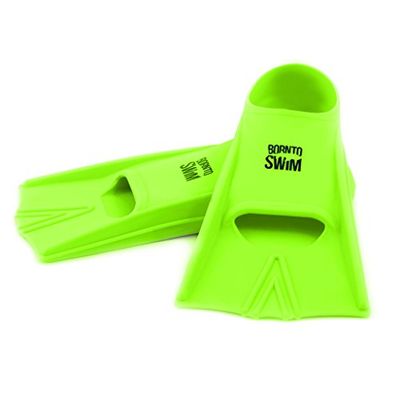 BornToSwim Schwimmflossen, Pinne da Allenamento Corte in Silicone Unisex, Verde, 39-41