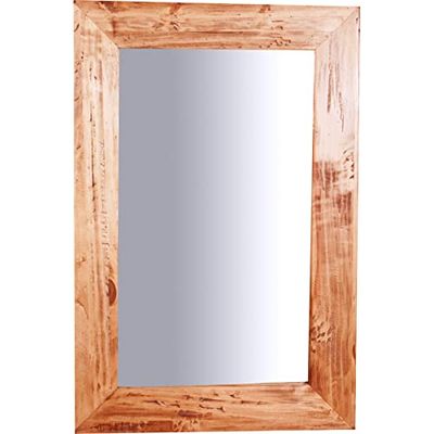 Biscottini Espejo Vintage 92x62 cm | Espejo de Pared de baño y Dormitorio | Espejo de Entrada