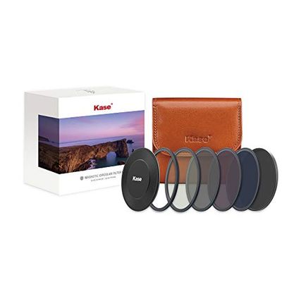Kase Wolverine - Kit di filtri magnetici antiurto in vetro ottico temperato, 82 mm, con tappo magnetico CPL ND8 ND64 ND1000 e custodia 82