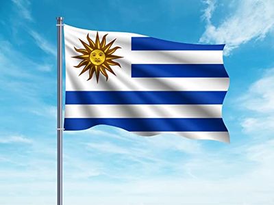 OEDIM Uruguay-vlag | 150 x 85 cm | versterkt en genaaid | Vlag met 2 metalen ogen waterdicht