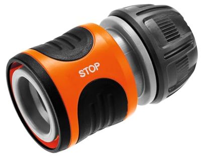 GARDENA waterstop 13 mm (1/2") en 15 mm (5/8"): Steekaansluiting met aquastop, Power Grip, hoge slangklemkracht, eenvoudig te verwisselen (18213-20)