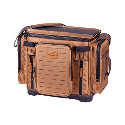 Plano Guide Series 3700 XL Visgerei tas, beige 1680 denier stof met waterdichte basis, inclusief 10 opbergvakken voor nutsorganisatie, grote premium visopslag