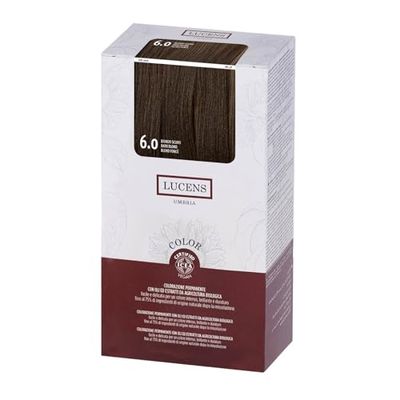 Lucens 6.0 Biondo Scuro - Kit Colorazione Capelli Permanente Senza Ammoniaca Con Oli ed Estratti da Agricoltura Biologica