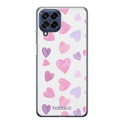 ERT GROUP mobiltelefonfodral för Samsung M53 5G originalt och officiellt licensierat Babaco mönster Hearts 005 optimalt anpassad till formen på mobiltelefonen, gedeeltelijk transparant