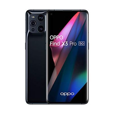 OPPO Find X3 Pro 5G - Teléfono Móvil libre, 12GB+256GB, Cámara 50+50+13+3 MP, Smartphone Android, Batería 4500mAh, Carga Rápida 65W, Dual SIM - Negro
