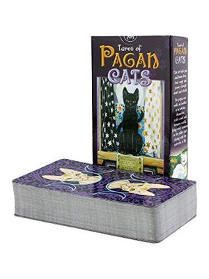 Enchanting Multicolor Tarot of Pagan Cats - 12.5cm x 7cm (78 Card Deck) - Vibrant & Whimsical Tarot Cards - Perfect for Bountiful Insights & Magical Divination