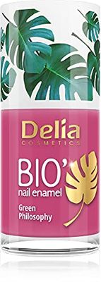 Delia Cosmetics - Smalto Bio Green - RASPBERRY - Vegan friendly - Opacità perfetta e lucentezza - Applicazione facile e veloce - Ingredienti naturali - Colore di lunga durata fino a 6 giorni - 11ml