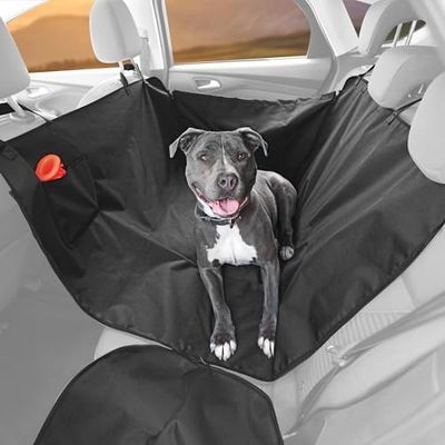 otoM Protecteur de Siège Arrière de Voiture pour Animaux de Compagnie en Tissu Noir Hydrofuge - 1 pièce