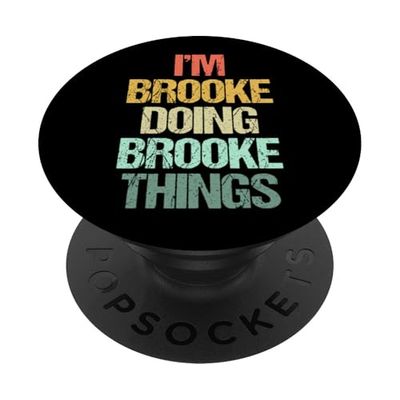 Soy Brooke Doing Brooke Things - Divertido nombre Brooke PopSockets PopGrip Adhesivo