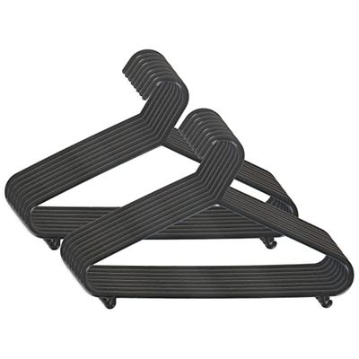 Bieco klädhängare barn 16 st. Svart | Längd ca 30 cm | babygalge | plastklädhängare barn baby | baby arrangör för garderob | klädhängare baby | babykläder galgar