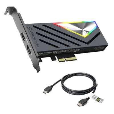 AVerMedia HDMI 2.1 Capture Card for Streaming and Recording - 4K60, Ultra-Low Latency - PS5, Xbox Series X/S, PS4, Switch - GC575 Live Gamer 4K 2.1