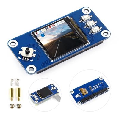 Waveshare Raspberry Pi 1.3inch IPS LCD Display HAT, 240x240 Pixels with embedded controller, communicating via SPI interface