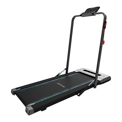 Cecotec DrumFit WayHome 600 Pad, nastro pieghevole e compatto. 550 W/0,75 CV, superficie di corsa di 100 x 40 cm, velocità fino a 6 km/h, barra pieghevole, schermo LCD, altoparlanti e telecomando