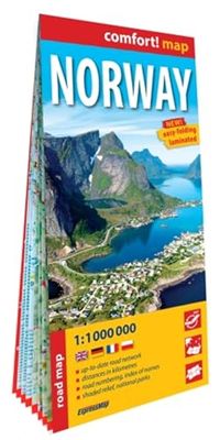 Norvège 1/1.000.000 (carte grand format laminée). Norway