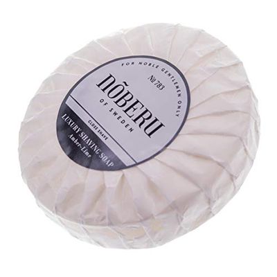 Noberu Of Sweden Luxe scheerzeep, barnsteen, limoen, 100 g, uniek, standaard