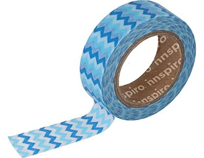 Maskingband Washi zigzag blauw 15 mm x 10 x m Serie Ultramar