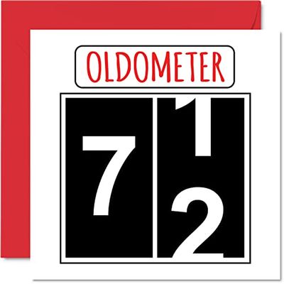 Fun 72nd Birthday Cards for Men Woman - Oldometer - Happy Birthday Card for Dad Mum Great Grandad Grandpa Nanny Grandma Gran Uncle Auntie, 145mm Greeting Cards, 72nd Card