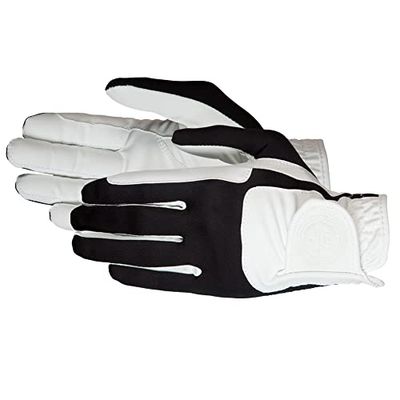 PFIFF 102602 - Guanti da equitazione Mellow, colore: Bianco/Nero M