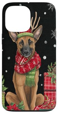 Belgian Malinois Christmas Winter Dog Art Case for iPhone 13 Pro Max