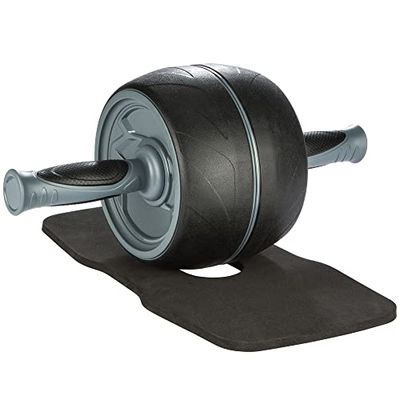 Ultrasport Premium Ab Trainer AB, buikspiertrainer voor thuisgebruik, voor trainen buikspieren, rug en schouders, roller bovenlichaam met rubberen handgrepen, praktische sportuitrusting, Zwart