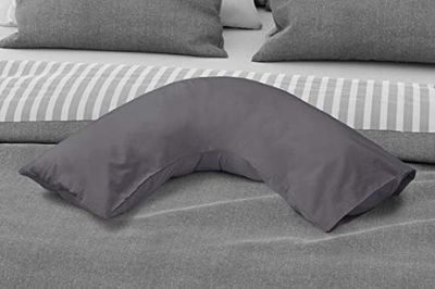 Emma Barclay 180 Thread Count Percale V- Shaped Pillowcase in Grey - V-Shape Pillowcase