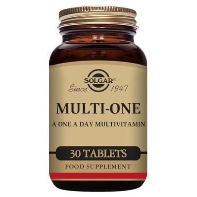 Solgar Multi-One - One-a-Day Multivitamin Tablets - 30 Day Supply - for Energy, Immunity, Mental & Cognitive Health - Includes Vitamin B12, D2 & Pantothenic Acid - Suitable for Vegans