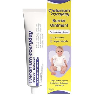 Metanium Everyday Barrier Ointment, Protection From Irritants, For Everyday Nappy Change, Fragrance Free, Lanolin Free 40 g