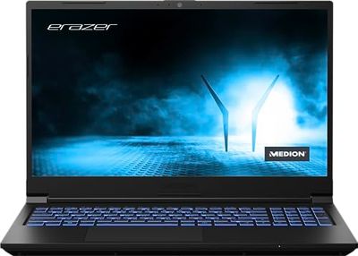 MEDION ERAZER Crawler E30, laptop dla graczy - Intel i5, 8 GB RAM, SSD 512 GB, NVidia RTX 3050, 15.6" (39,6 cm), 1920 x 1080 Full HD (144Hz), Windows 11 Home - podświetlana klawiatura, MD62472