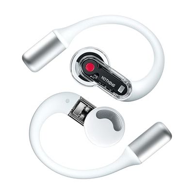 Nothing Ear (open) auricolari senza fili con Tecnologia Open Sound, Due microfoni + AI Clear Voice, 30 ore di riproduzione musicale ed EQ avanzato - Bianco