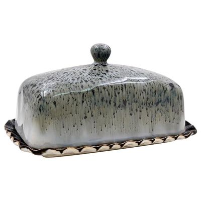Lesser & Pavey Elements Reactive Glaze Butter Dishes for Kitchen & Home | Dishwasher Safe Butter Dish with Lid for Keep Butter Fresh | Durable BPA-Free Butterdish for Butter Storage