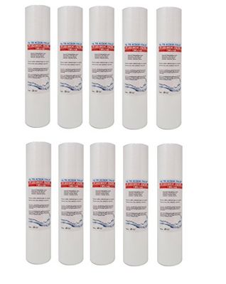 Cartuccia Filtro Acqua Polipropilene A SEDIMENTI 10 Pollici Micron 1 per OSMOSI INVERSA DEPURATORE Acqua Set 10 Pezzi