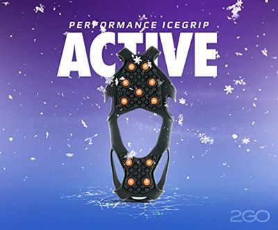 2GO Performance Icegrip Active Spike buty do biegania, antypoślizgowe kolce, pazury do butów, raki, kolce śniegowe, łańcuchy śniegowe do butów, optymalna przyczepność na lodzie i śniegu, rozm. XL