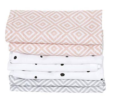 Motherhood Baby washandjes van katoen mousseline baby washandjes stuk 30x30 cm ÖkoTex Standard 100, vierkanten abrikoos