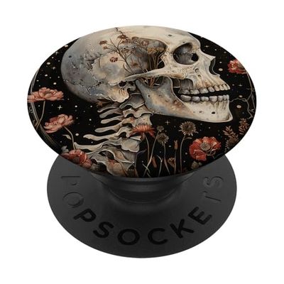 Esqueleto Celestial Floral PopSockets PopGrip Adhesivo