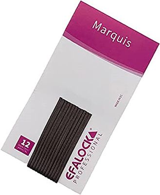 Efalock Professional Marquis hårklämmor brun matt 12 stycken 4 cm