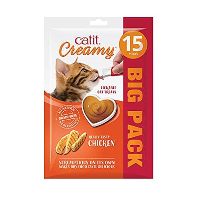 Catit Creamy Chicken Lickable Cat Treats 15 Pack