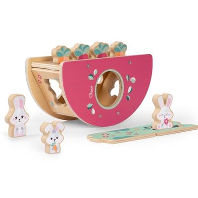 Chicco Juego de Madera, La Colina del Conejito, Juego Montessori, Juego de Formas y Equilibrio, Planta tu Propio Huerto, 3 Personajes Exclusivos, para Niña, para Bebé 2+ años, Idea de Regalo