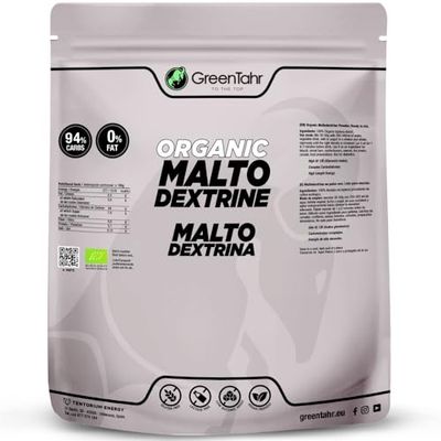 Green Tahr Maltodextrina en Polvo 1kg, Maltodextrina de Tapioca Ecológica para Entrenamientos de Resistencia y Alta Intensidad, Suplemento de Carbohidratos de Alto Índice Glucémico