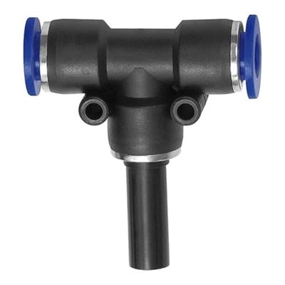 Raccord T mâle 4 » bleu Serie pour tuyau extérieur Ø 4 mm, diamètre max. 15 bar, plastique