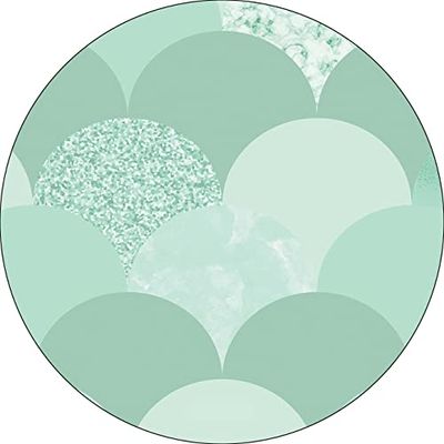 Bonateks, Ronde digitaal bedrukte muismat, antislip onderkant, voor kantoor en thuis, diameter: 22 cm