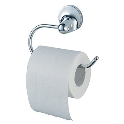 Haceka Aspen Chrome Suporte de rolo sem viseira, metal, cinzento, 15,6 x 20,8 x 23,27 cm