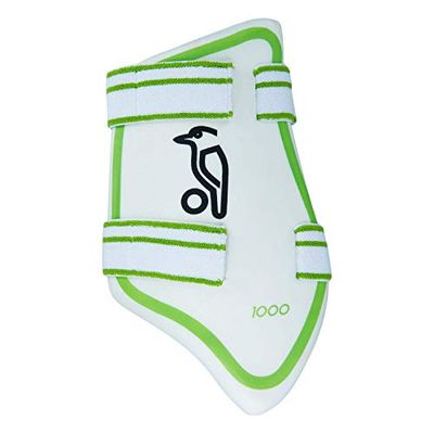 KOOKABURRA Unisex's 1000 Thigh Guard, White/Green, Over Sized Adult Left Hand
