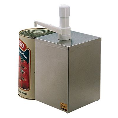 García de Pou 123.53 pompdispenser voor kruiden blikjes/box en pomp, 18,2 x 18,2 x 39 cm, zilverkleurig